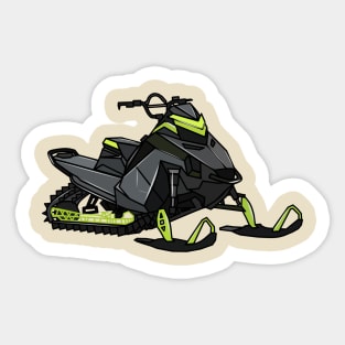 Snowmobile cartoon illustration Sticker